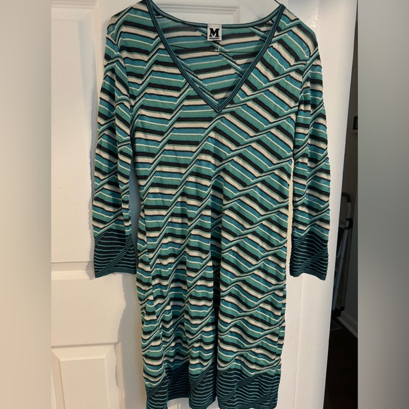 SHORT MISSONI DRESS IN MERINO WOOL AND VISCOSE - Picture 2 of 7